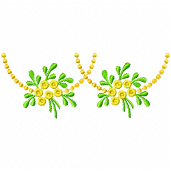 Flowers And Tree Embroidery Design 1
